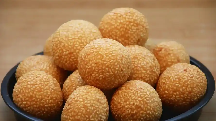 空心麻圆最好吃的做法,不开裂不回缩,个个空心酥脆