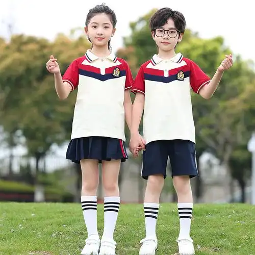 儿童班服小学生校服夏季套装一年级幼儿园园服夏装短袖棉质老师服