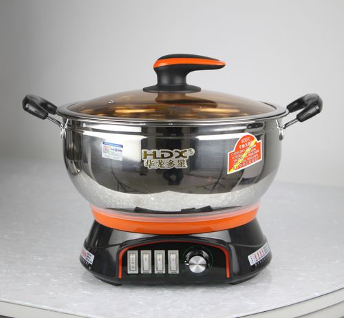 定时多星电热锅多功能不锈钢家用电炒锅电煮面锅多用锅家用火锅锅