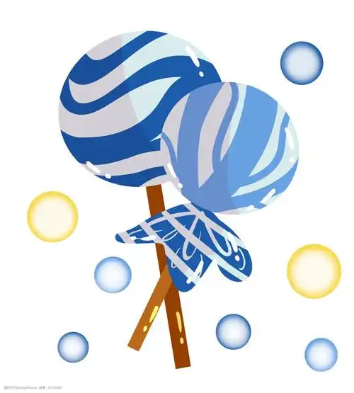 蓝色包装棒棒糖