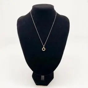 bvlgari宝格丽 18k黄金黑玛瑙圆饼项链 链长:47.