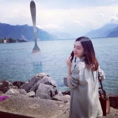 女生头像 蓝色 大海 天空 壁纸@zhang爱人