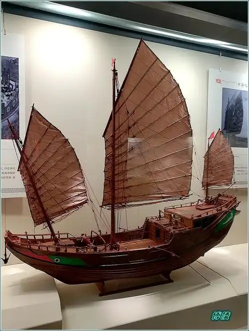 中国运河博物馆中式木帆船模型展