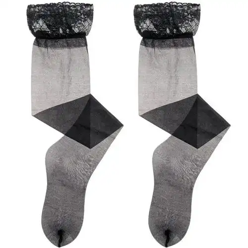 丝滑油亮定脚形脚尖全透明超薄硅胶防滑高筒袜性感长筒丝袜女情趣