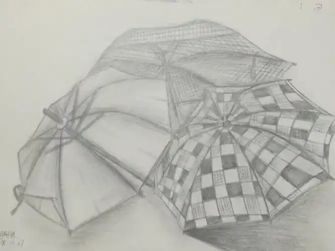 10月27日下午小学部学生写生素描作业