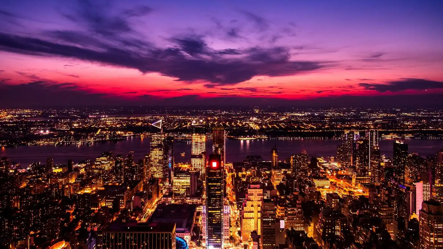 城市夜景高清电脑桌面壁纸图片