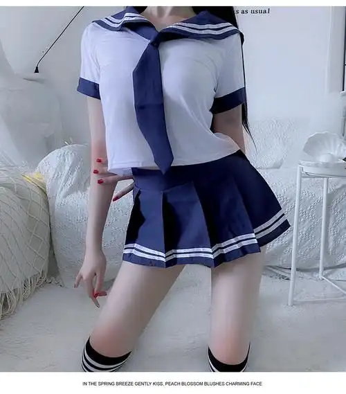 情绪内衣日系jk制服水手服情趣女性感学生诱惑超短裙校服海军软妹装可