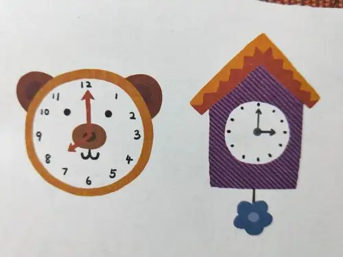 西太平幼儿园第十四周线上活动内容——《认识钟表》