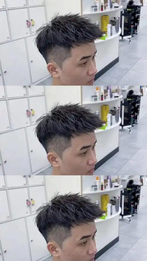 男生短发摩根烫!3～5cm