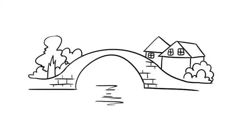 是大运河畔典型的江南水乡被誉小桥流水简笔画9张2简笔画表白图片网