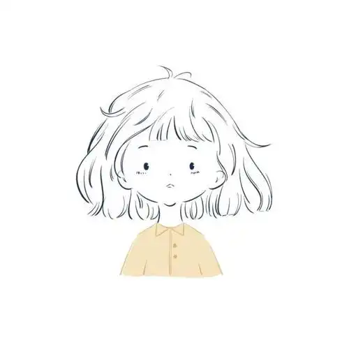 独特的简约手绘女生头像,个性头像图片-回车桌面