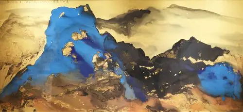 曹俊别出匠心的泼彩画法,创作灵感源于对故乡的思念!