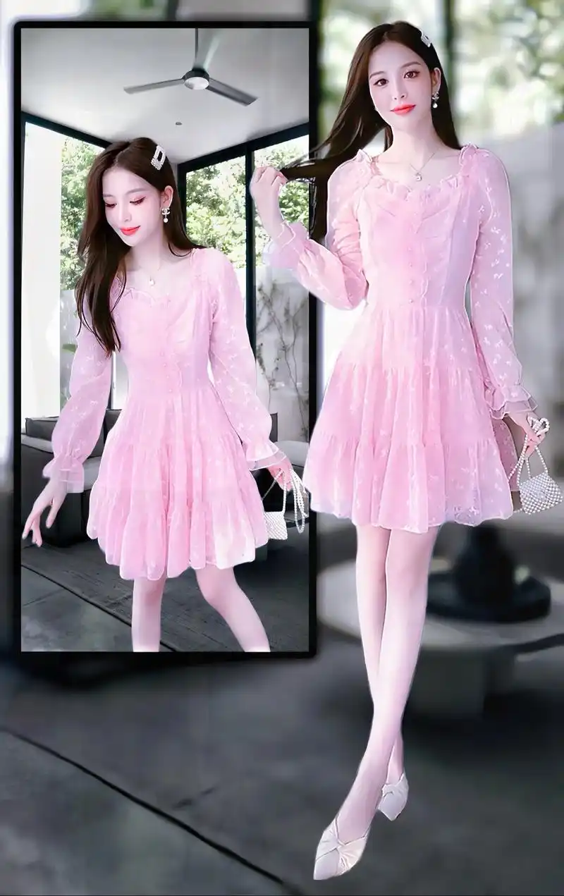 秋款高级感蕾丝连衣裙子女秋夏装2024年