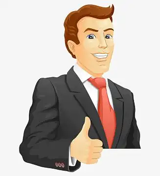 西装卡通人物男士半身图案