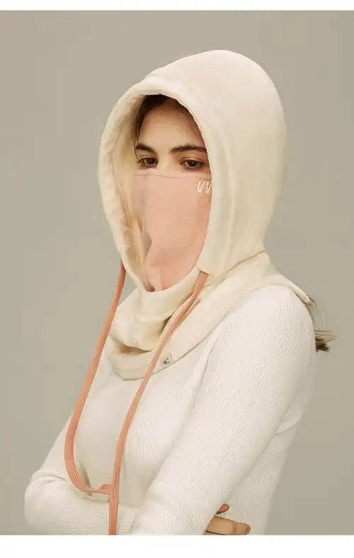 vvc口罩防风防寒头套骑行滑雪保暖围脖男女加绒加厚护脸蒙面面罩结印