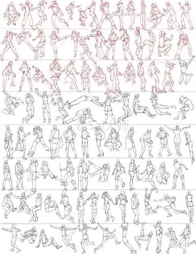 整理分享一些超全人物速写动态,上千种各类动态姿势,实用的绘画练习