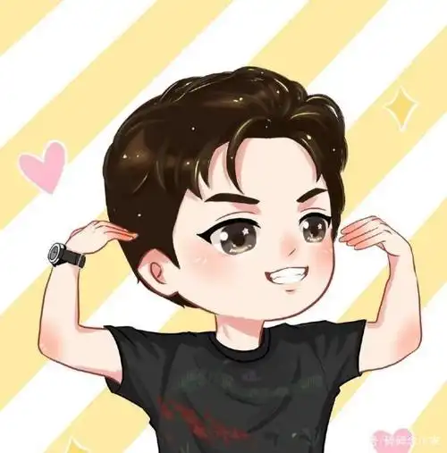 卡通版李健,儿童画李健超可爱