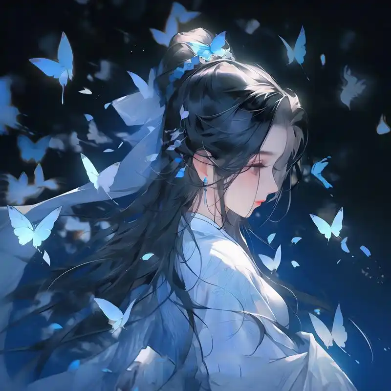 蓝色系女生头像来啦!▏古风女生头像