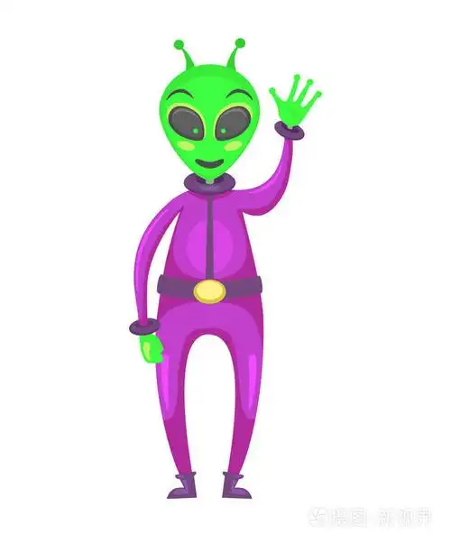 外星人举起了手.外星人挥舞矢量图