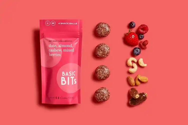 萌爆少女心的零食包装设计 by basic bits raw snack balls