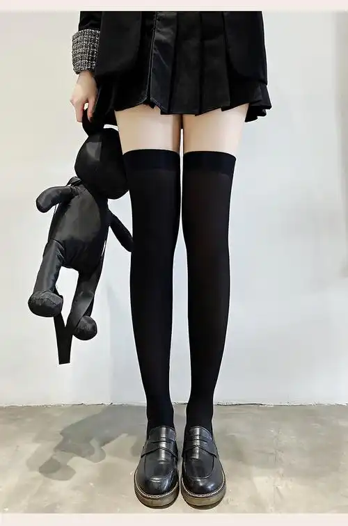 白色长筒袜小腿白2过膝白13双装柔软天鹅绒薄款面料收藏加购优先发货