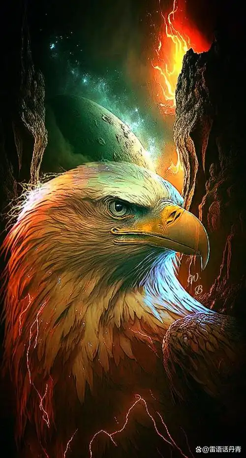 绘画之鹰:翱翔天际,力量与霸气的象征