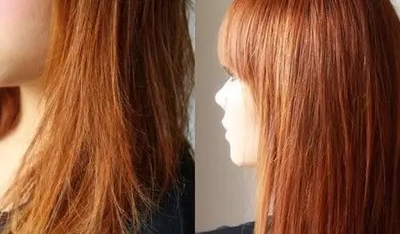 求头发做柔顺前与柔顺后的对比图