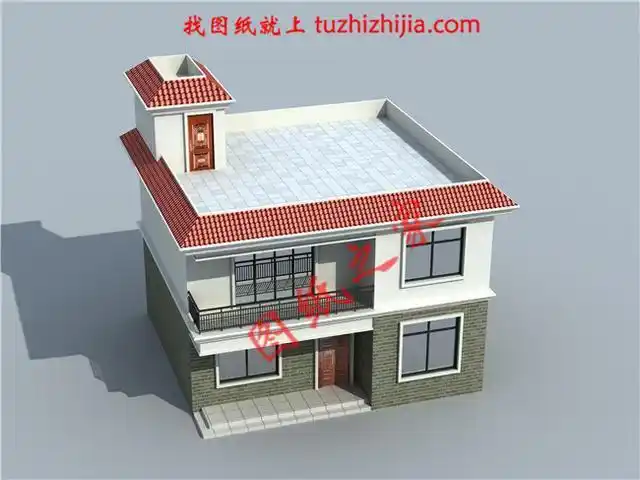 这款精致小巧新农村二层别墅设计图纸,占地90平米左右,造价15万左右