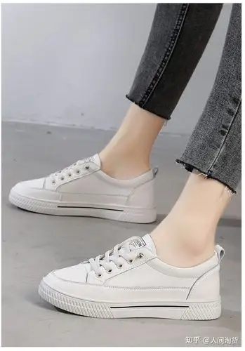 牛皮小白鞋女新款女鞋爆款百搭基础平底白鞋夏季薄款学生板鞋
