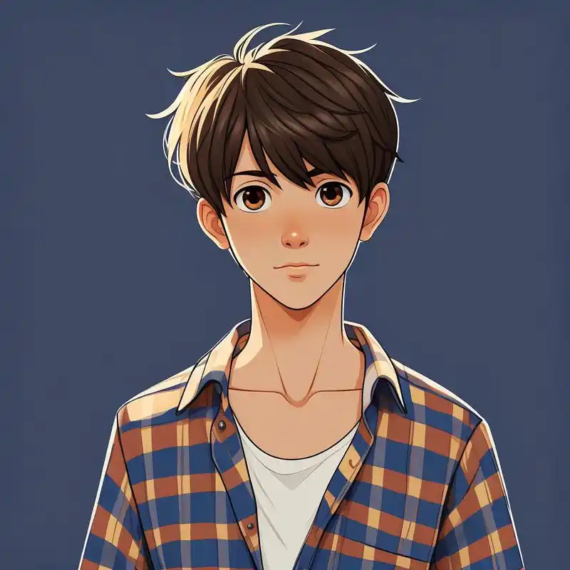 99格纹衬衫男生头像精选90