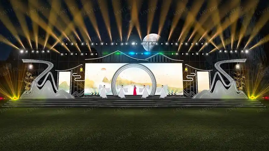大型活动中式舞美设计效果|空间|舞台美术|lanti蓝体 - 原创作品