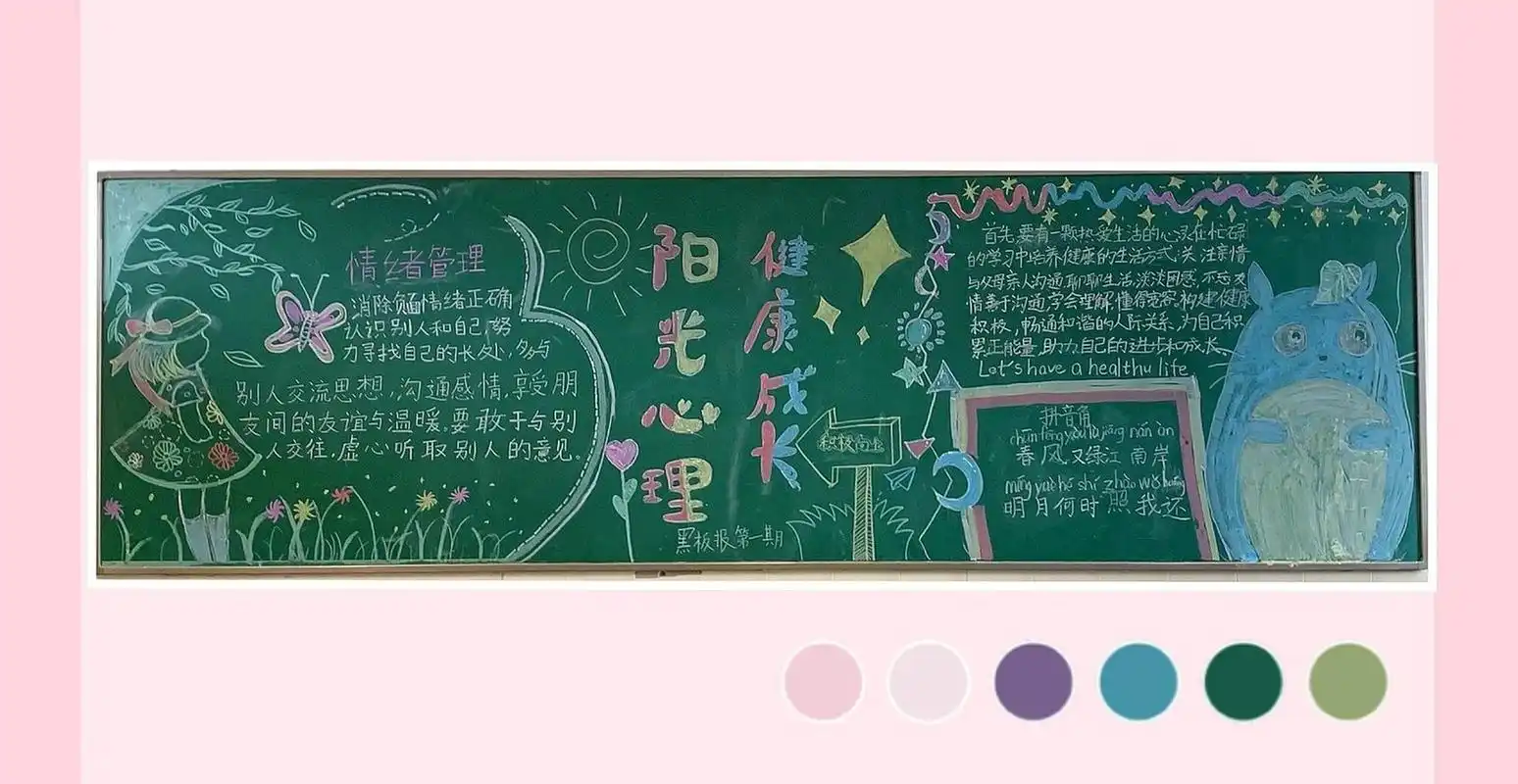 小学高年级心理健康黑板报06 阳光心理 健康成长02 愿所有孩子都