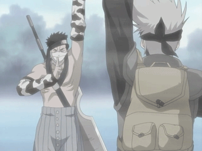 脱困后的卡卡西继续与再不斩战斗,先是复制了再不斩的水龙弹术,在双方