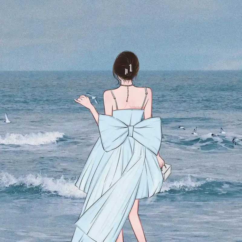 要比肩而立成为更好的大人#闺蜜头像 #手绘头像 #背影 - 抖音