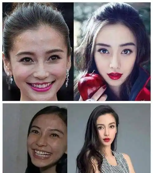 妆前貌美如花,妆后农村大妈,女明星的素颜照,将"真容"全暴露_镜头