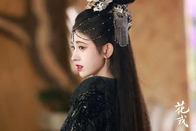 鞠婧祎《花戎》魔后阿崖剧照9615 黑衣造型的阿崖好酷,姐姐鲨我