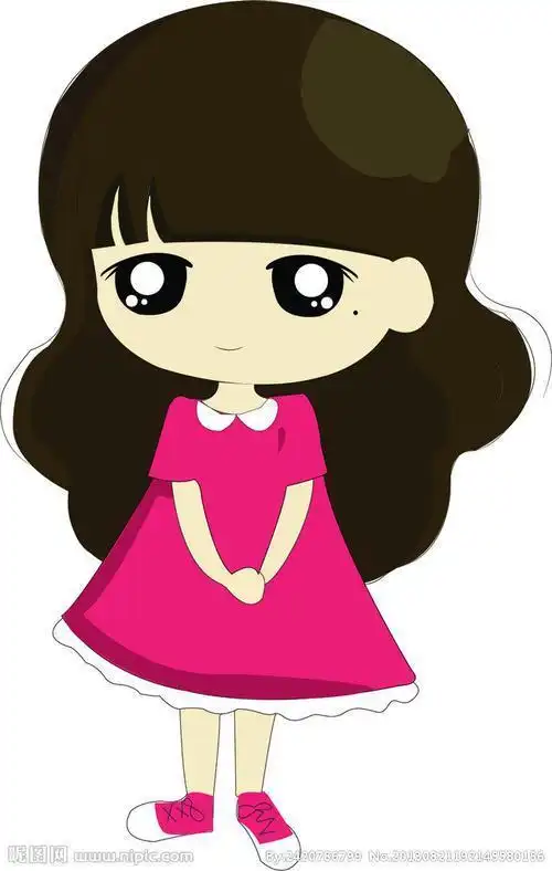 小女孩简笔画卡通人物彩色 简笔画图片大全-普车都