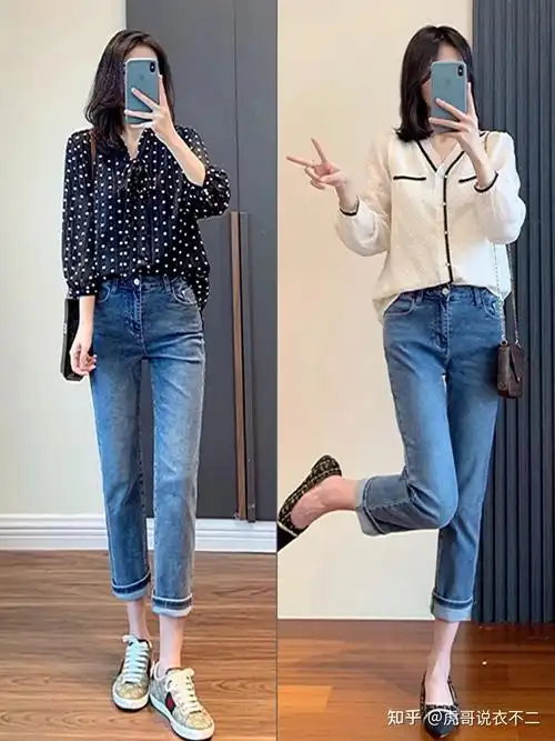 终于找到适合普通人的九分牛仔裤搭配实用又时髦值得借鉴