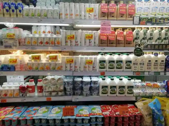 干性食品冷藏乳制品货架陈列图片