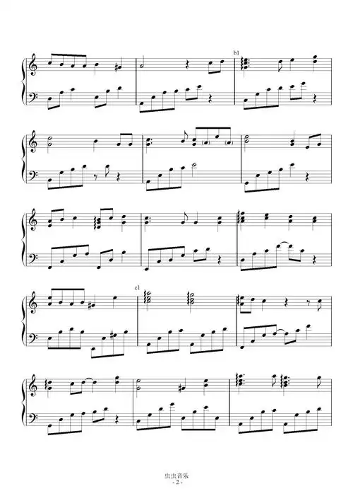 久石让钢琴简谱_儿歌钢琴简谱