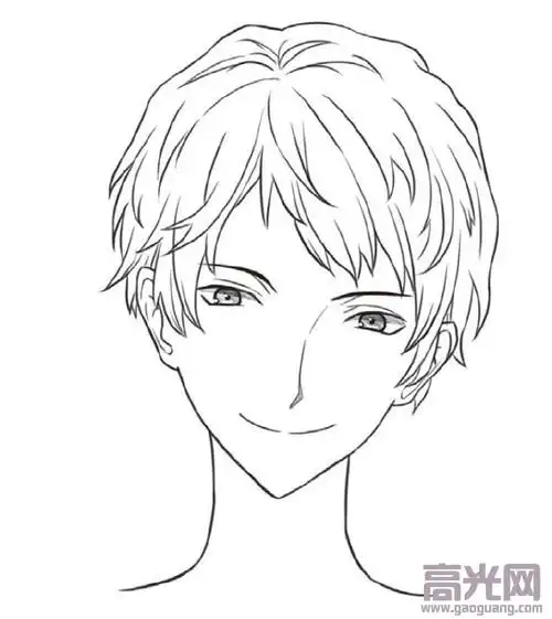 漫画男生侧脸画法步骤图动漫男生侧脸画法图解