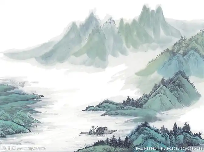 水墨山水 山水设计图__风景_psd分层素材_设计图库_昵图网nipic.com