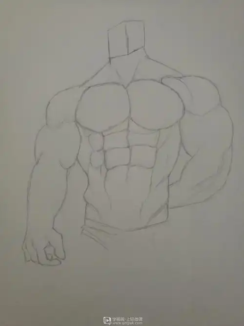 临摹男性肌肉—角色人物肌肉绘画训练