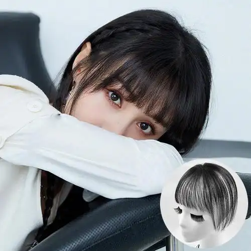 刘海蜜桃清新空气假发轻薄自然无痕修脸古风刘海片