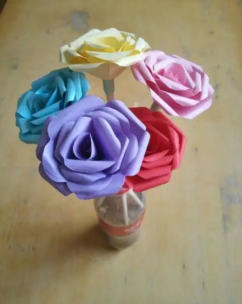 林帝生日教师节卡纸折叠学生告白情人节贺卡表白玫瑰花加厚卡片手立体