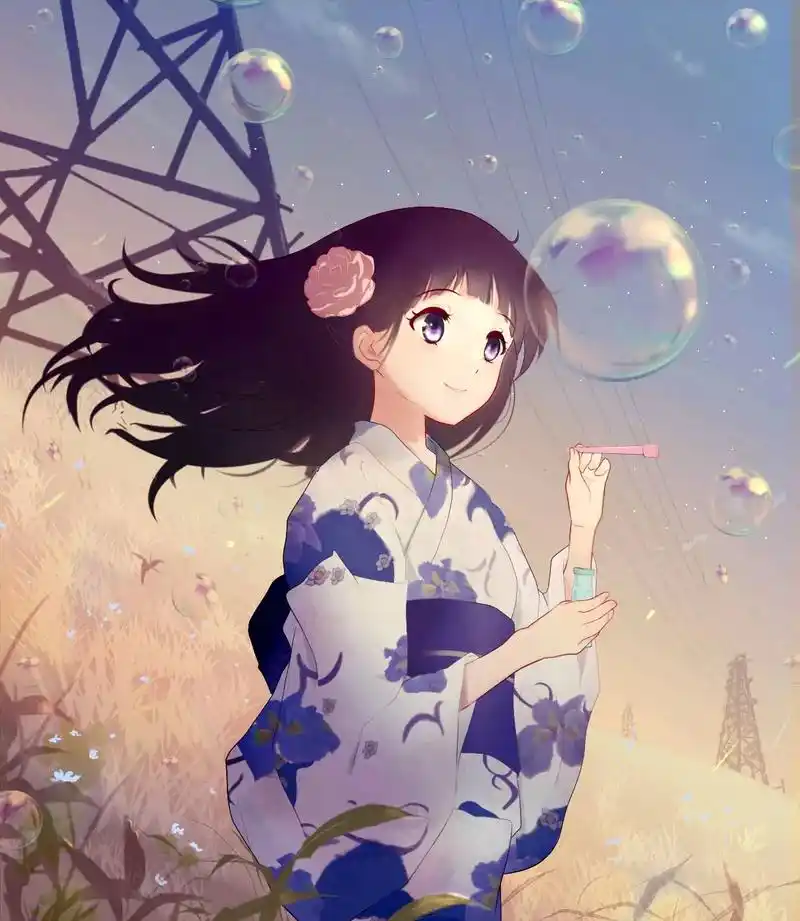 《冰菓》中千反田爱瑠的同人壁纸图.可爱,清纯唯美美女#欢迎取 - 抖音