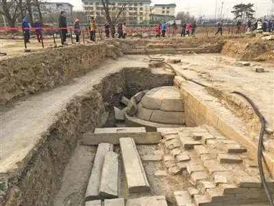 2017年12月,圆明园紫碧山房遗址.