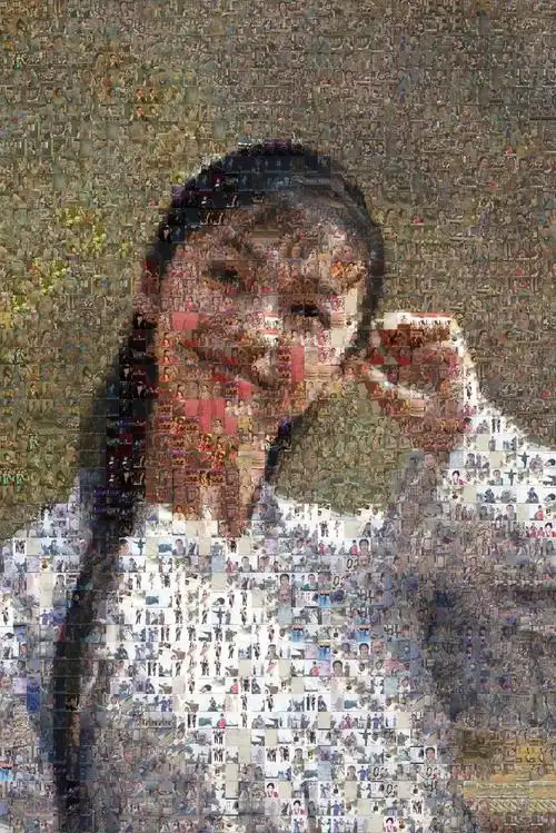 就是把很多张照片拼在一起 拼成一个图形 我来帮他解答