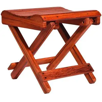 红花梨实木便携折叠凳 折叠椅成人家用小马扎凳户外小木凳