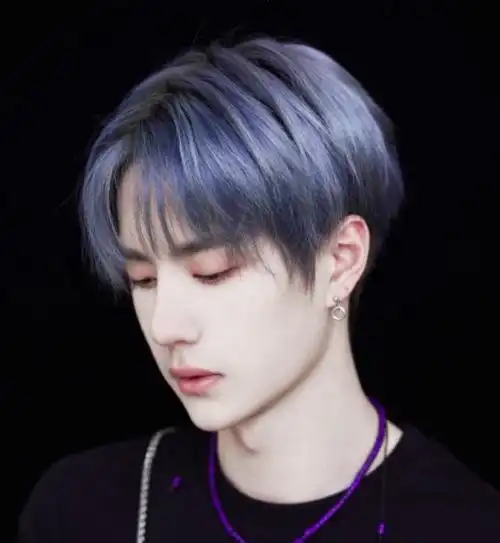 蓝黑色头发掉色过程(连掉色的过程也经得起考验)